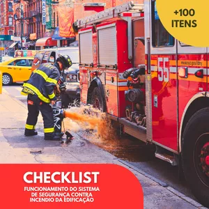 Imagem de capa para o Ebook Checklist de Funcionamento do Sistema de Segurança Contra Incêndio em Edificações