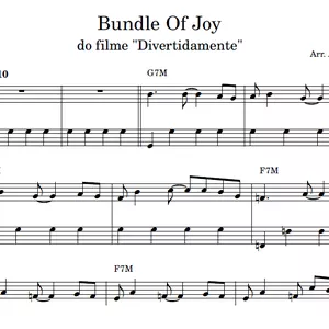 Imagem de capa para o Ebook Bundle Of Joy (Divertidamente) - Partitura para Piano Solo