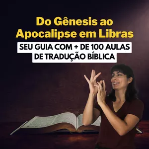 Imagem de capa para o Curso online Tradução Bíblica em Libras
