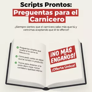 Imagen de portada para Ebook "Scripts Prontos: Preguntas para el Carnicero" 