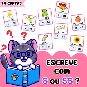 Imagem de capa para o Ebook Escreve com S ou SS? Jogo de Ortografia