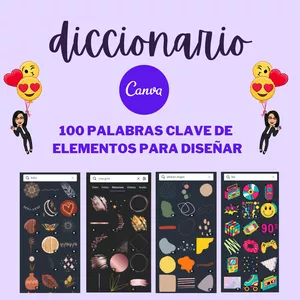 Imagen de portada para Ebook Diccionario elementos diseño para canva 