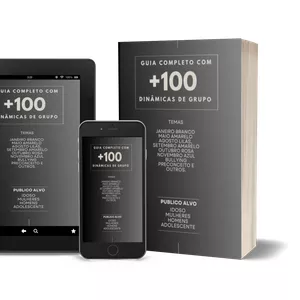 Imagem de capa para o Ebook GUIA COM + 100  DINÂMICAS DE GRUPO