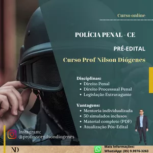 Imagem do curso Curso Professor Nilson Diógenes | Polícia Penal (PPCE)