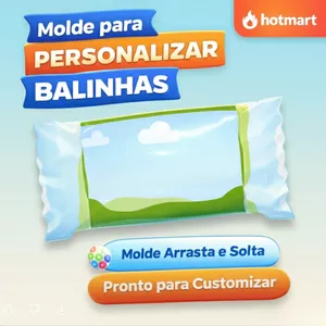 Imagem de capa para o Ebook  MOLDURA/FRAME PARA BALINHAS PERSONALIZADAS - (ARRASTA E SOLTA) - PRONTA PARA USAR NO CANVA! 