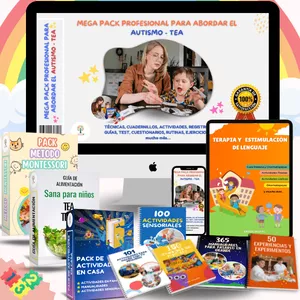 Imagen de portada para Ebook MEGA PACK PROFESIONAL PARA ABORDAR EL AUTISMO - TEA