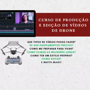 Imagem de capa para o Curso online Produção e edição de vídeos de drone