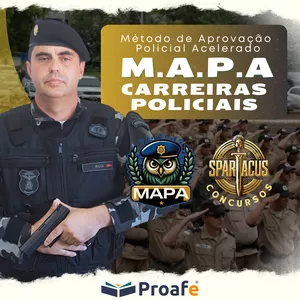 Imagem do curso MAPA Carreiras Policiais - Método de Aprovação Policial acelerada 2.0 (PROAFE)