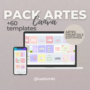 Imagem de capa para o Curso online PACK ARTES - TEMPLATES CANVA 