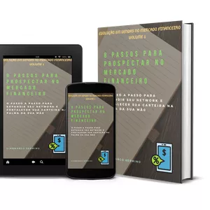 Imagem de capa para o Ebook 8 PASSOS PARA PROSPECTAR NO MERCADO FINANCEIRO