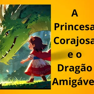 Imagem de capa para o Ebook A Princesa Corajosa e o Dragão Amigável