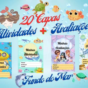 Imagem de capa para o Ebook 🐠Capas para Atividades e Avaliações🐡