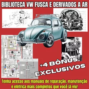 Imagem de capa para o Curso online Biblioteca do Fusca: Manuais de reparo e manutenção para VW com Motores a Ar