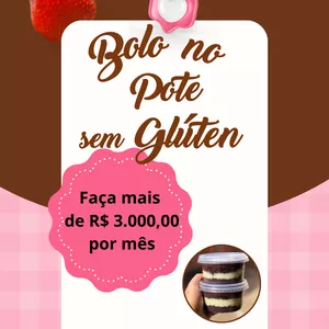 Imagem de capa para o Ebook Renda extra com bolo de pote sem glúten!