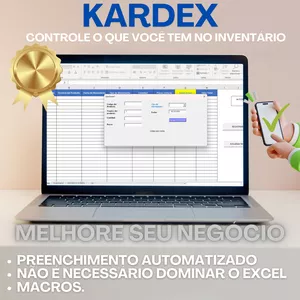 Imagem de capa para o Ebook Planilha Gestor de Estoque Kardex