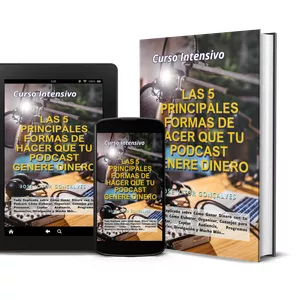 Imagen de portada para Ebook  Claro, aqui está  Curso: As 5 Principais Formas de Ganar Dinheiro com Podcast