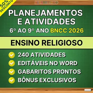 Imagem do curso ENSINO RELIGIOSO - Planejamentos e Atividades - 6º ao 9º ano - BNCC 2026
