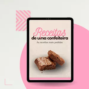 Imagem de capa para o Ebook Receitas de uma confeiteira - (10 receitas + 2 bônus)
