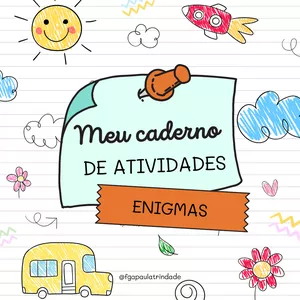 Imagem de capa para o Ebook Meu caderno de Atividades - Enigmas 
