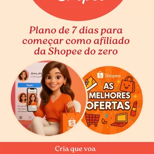 Imagem de capa para o Ebook Plano de 7 dias para começar como afiliado da Shopee do zero 