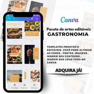 INSTAPACK CANVA: TEMPLATES PRONTOS E EDITAVEIS GASTRONOMIA REDES SOCIAIS