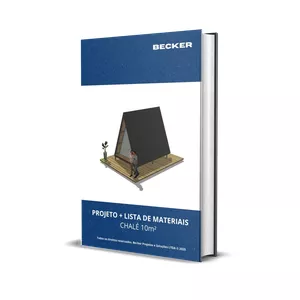 Imagem de capa para o Ebook Projeto Completo + Lista de Materiais Chalé de 10m²