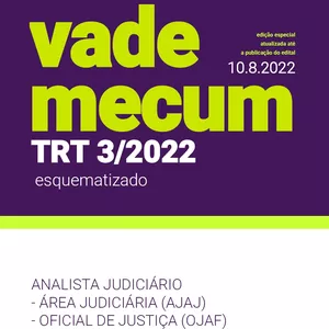 Imagem de capa para o Ebook Vade Mecum Esquematizado - TRT 3/2022 - AJAJ e OJAF