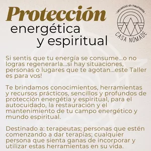 Imagen de portada para Evento online Taller de protección energética y espiritual (Certificación Internacional)