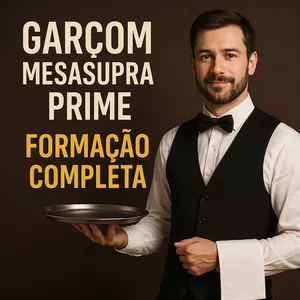 Imagem de Garçom MesaSupra Prime – Formação Completa  criado por Curso Completo Com Certificado na hotmart