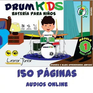 Imagem principal do produto Drum Kids (PDF) - Batería Para Niños - Módulo 1