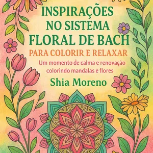 Imagem de capa para o Ebook Inspirações no Sistema de Bach para colorir e relaxar - Um momento de calma e renovação, colorindo mandalas e flores.  