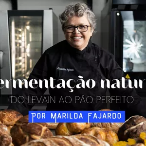 Imagem de capa para o Curso online CRIANDO PÃES DE FERMENTAÇÃO NATURAL INCRÍVEIS: DO LEVAIN AO PÃO PERFEITO