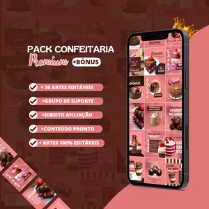 Imagem de capa para o Curso online PACK CONFEITARIA PREMIUM 