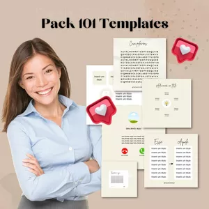 Imagem de capa para o Ebook Pack 101 templates editáveis.