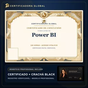 Imagem do curso 🔥 Bolsa 100% [APLICADA] - [MATRÍCULA] CURSO DE FORMAÇÃO EM Power BI - ACESSO VITALÍCIO - CRACHÁ BLACK + REGISTRO - CASHBACK R$ 25 - BÔNUS APOSTILA EXTRA - CG