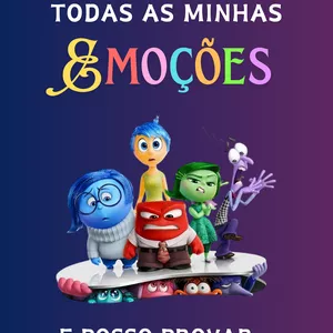 Imagem de capa para o Ebook “Eu te amo com todas as minhas emoções” - Livro inspirado em Divertidamente 2 para presentear
