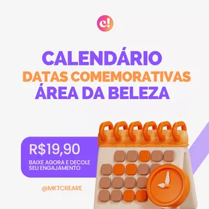 Imagem de capa para o Ebook CALENDÁRIO DATAS COMEMORATIVAS - ÁREA DA BELEZA 