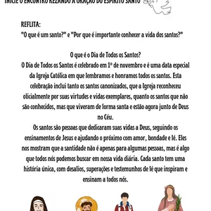 Imagem de capa para o Ebook ATIVIDADE CATEQUESE: DIA DE TODOS OS SANTOS