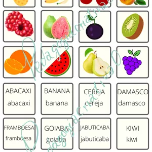 Imagem de capa para o Ebook Jogo da memória frutas 