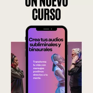 Imagen de portada para Curso online Curso para crear tus audios subliminales y binaurales