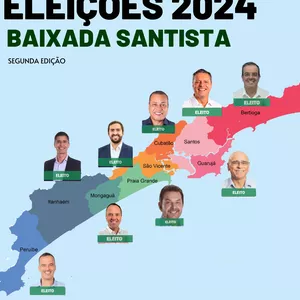 Imagem de capa para o Ebook Os Eleitos e o que eles Prometeram - Eleições Baixada Santista - 2ª edição