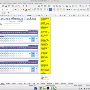 Cover image for Ebook Employee Absence Tracking - Spreadsheet