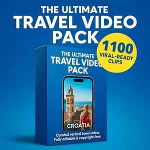 Cover image for Online course The Ultimate Travel Video Pack – 1100 Viral-Ready Clips