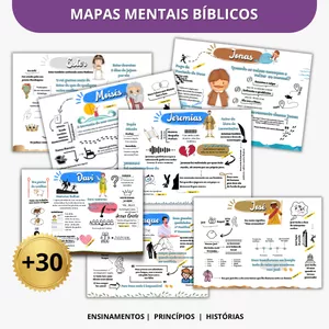 Imagem de capa para o Ebook Mapas Bíblicos de Personagens Versão Kids