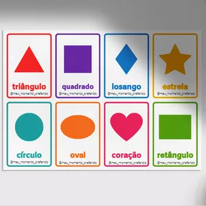 Imagem de capa para o Ebook Flashcards das Formas Geométricas