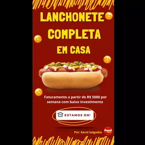 Imagem de capa para o Ebook Lanchonete Completa em Casa
