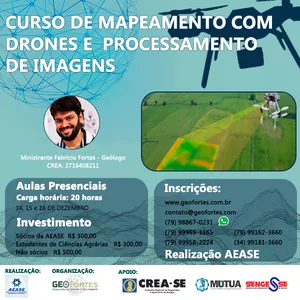 Imagem de capa para o Evento presencial Curso de Mapeamento com  Drones e  Processamento  de imagens