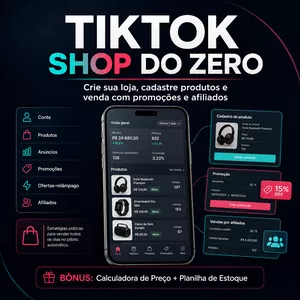 Imagem do curso TIKTOK SHOP DO ZERO: Crie sua loja, cadastre produtos e aprenda a vender usando promoções e afiliados