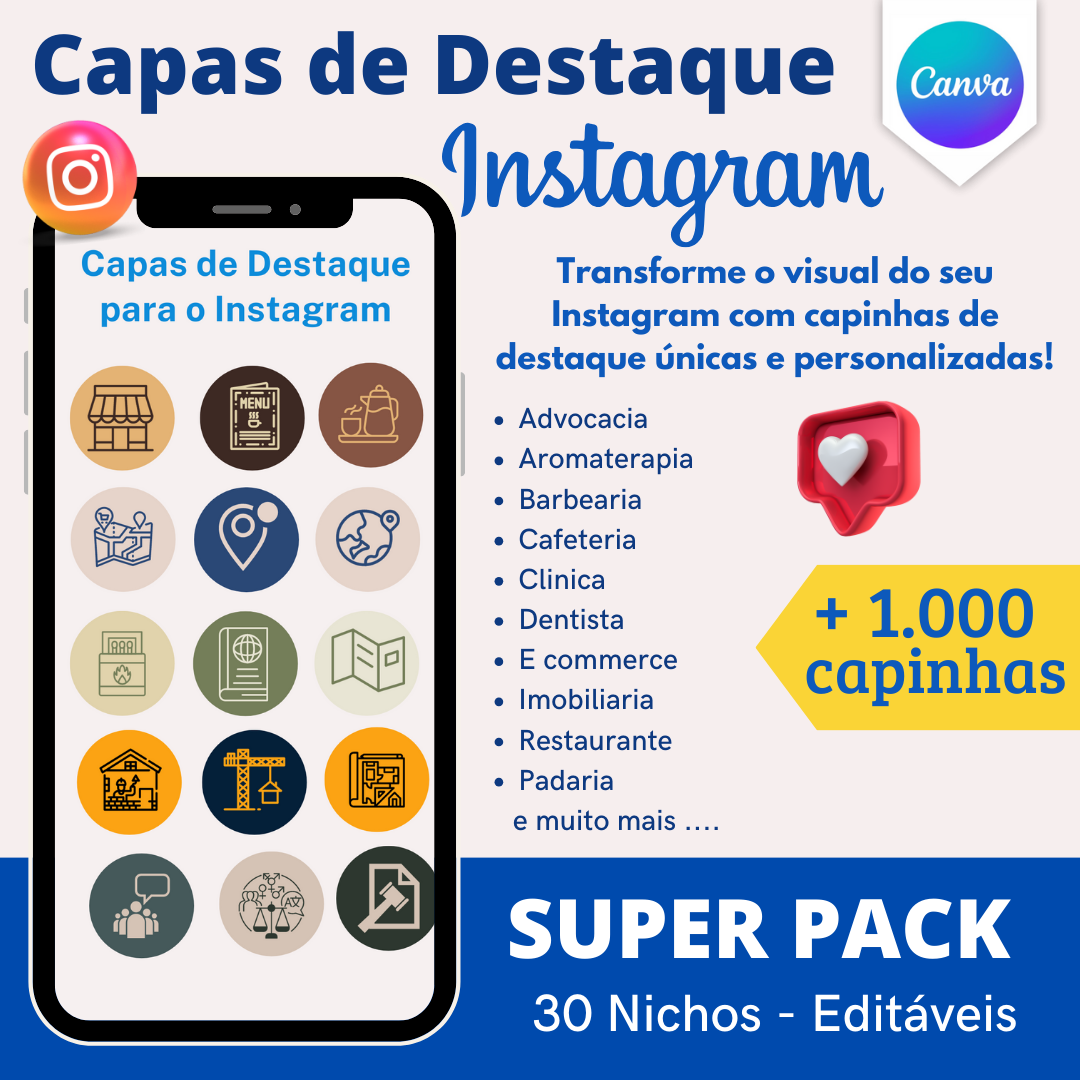 Imagem do curso Super Pack Capinhas Instagram