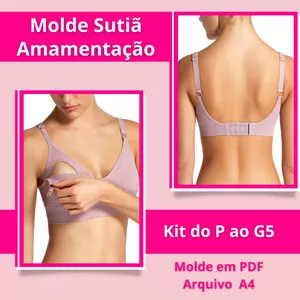 Imagem de capa para o Ebook Molde Sutiã de Amamentação do P ao Plus Size